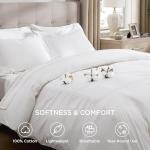 Bedsure Luxury Hotel Duvet Cover Queen Size, 100% White Cotton Rope Weave Bedding Set, Includes 1 Duvet Cover 90x90 Inches with Hidden Zipper & 2 Pillow Shams, Comforter Sold Separately