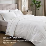 Bedsure Luxury Hotel Duvet Cover Queen Size, 100% White Cotton Rope Weave Bedding Set, Includes 1 Duvet Cover 90x90 Inches with Hidden Zipper & 2 Pillow Shams, Comforter Sold Separately