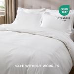 Bedsure Luxury Hotel Duvet Cover Queen Size, 100% White Cotton Rope Weave Bedding Set, Includes 1 Duvet Cover 90x90 Inches with Hidden Zipper & 2 Pillow Shams, Comforter Sold Separately