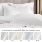 Bedsure Luxury Hotel Duvet Cover Queen Size, 100% White Cotton Rope Weave Bedding Set, Includes 1 Duvet Cover 90x90 Inches with Hidden Zipper & 2 Pillow Shams, Comforter Sold Separately