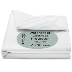 Coop Home Goods Ultra Tech Waterproof Mattress Protector Queen, Smooth Top Mattress Pad, Waterproof Mattress Cover, 18" Deep, Machine Washable Mattress Topper, Noiseless Comfort (60x80)
