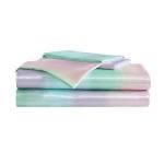 Betsey Johnson - Full Bed Sheets, Satin Bedding Set with Matching Pillowcases, Wrinkle & Fade Resistant, Silky Smooth for Healthy Hair (Pastel Ombre Blue)