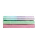 Betsey Johnson - Full Bed Sheets, Satin Bedding Set with Matching Pillowcases, Wrinkle & Fade Resistant, Silky Smooth for Healthy Hair (Pastel Ombre Blue)