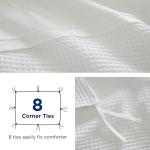 100% Egyptian Cotton Duvet Cover Set King Size, Waffle Weave Duvet Cover, 600 TC Soft Breathable Luxury Textured Bedding Set for All Season, 3 PCS, 1 Duvet Cover and 2 Pillowcases, White, 104"x90"
