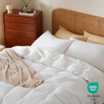 100% Egyptian Cotton Duvet Cover Set King Size, Waffle Weave Duvet Cover, 600 TC Soft Breathable Luxury Textured Bedding Set for All Season, 3 PCS, 1 Duvet Cover and 2 Pillowcases, White, 104"x90"