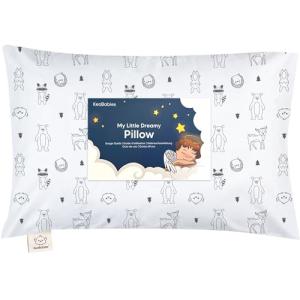 Toddler Pillow with Pillowcase - 13x18 My Little Dreamy Kids Travel Bed Pillows for Sleeping, Organic Cotton Small Pillowcase, Soft & Breathable, Machine Washable, Toddlers 2-5 Years Old (KeaFriends)