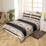 Fish Bedding Duvet Cover Set Kids Fish Hook Fishing Theme Bedding Set Sea Animal Bird Comforter Cover Set for Boys Room Decor Bohemian Style Yellow Bedspread Cover Queen Size with 2 Pillow Case