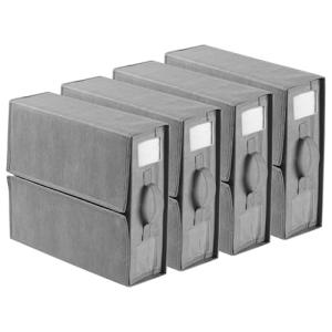 4 Pack Bed Sheet Organizers,Foldable Linen Closet Organizers and Storage,Large Capacity Bed Sheet Organizer,blanket storage bags.Bedding Storage Box for Duvet Covers and Pillow(14.96X12.6X4.53inch)