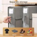 4 Pack Bed Sheet Organizers,Foldable Linen Closet Organizers and Storage,Large Capacity Bed Sheet Organizer,blanket storage bags.Bedding Storage Box for Duvet Covers and Pillow(14.96X12.6X4.53inch)