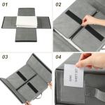 4 Pack Bed Sheet Organizers,Foldable Linen Closet Organizers and Storage,Large Capacity Bed Sheet Organizer,blanket storage bags.Bedding Storage Box for Duvet Covers and Pillow(14.96X12.6X4.53inch)