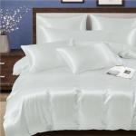 MILVOWOC 6 Pcs White Satin Duvet Cover Full/Queen Size Set, Silky Bed Duvet Cover Ultra Soft Comforter Cover, 1 Satin Duvet Cover, 1 Body Pillowcase, 4 Pillow Cases (No Comforter)