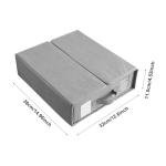 4 Pack Bed Sheet Organizers,Foldable Linen Closet Organizers and Storage,Large Capacity Bed Sheet Organizer,blanket storage bags.Bedding Storage Box for Duvet Covers and Pillow(14.96X12.6X4.53inch)