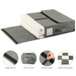 4 Pack Bed Sheet Organizers,Foldable Linen Closet Organizers and Storage,Large Capacity Bed Sheet Organizer,blanket storage bags.Bedding Storage Box for Duvet Covers and Pillow(14.96X12.6X4.53inch)