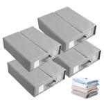 4 Pack Bed Sheet Organizers,Foldable Linen Closet Organizers and Storage,Large Capacity Bed Sheet Organizer,blanket storage bags.Bedding Storage Box for Duvet Covers and Pillow(14.96X12.6X4.53inch)