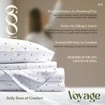 Mayfair Linen 100% Egyptian Cotton Printed Queen Size Sheet Set - 4 PC 600 Thread Count Printed Sheets for Queen Size Bed (Polka Dot Navy), Soft, Cooling, Luxury Hotel 16" Deep Pocket Sateen Bedsheet