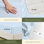 Mayfair Linen 100% Egyptian Cotton Queen Size Sheet Set - 4 PC 600 Thread Count Egyptian Cotton Sheets Set for Queen Size Bed (Light Blue), Soft, Cooling, Luxury Hotel 16" Deep Pocket Sateen Bedsheet