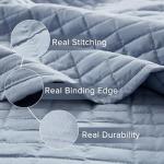 Comfort Spaces Kienna Quilt Set- Double Sided Stitching Design Summer Blanket, Lightweight, Soft, All Season Bedding Layer, Matching Sham, Blue, Coverlet Twin/Twin XL(66"x90") 2 Piece