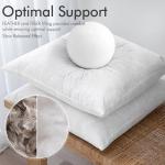 MIULEE Pillow Inserts 22x22 Inch Set of 2, Feather Mix Polycotton with Cotton Fabric Square Decorative Throw Pillows for Couch Bed Sofa