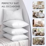 MIULEE Pillow Inserts 22x22 Inch Set of 2, Feather Mix Polycotton with Cotton Fabric Square Decorative Throw Pillows for Couch Bed Sofa