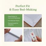 California Design Den Queen Sheet Set - Soft 100% Organic Cotton Sheets with Deep Pockets, Crisp Percale, Breathable and Durable Bedding Set - White