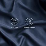 Bedsure GentleSoft Queen Sheet Set, Rayon Derived from Bamboo, Cooling Sheets, Breathable & Soft, Deep Pocket Up to 16 Inches, Hotel Luxury Silky Bedding for Hot Sleepers, Navy