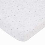 Disney Dumbo Shine Bright Lil Star Light Blue, Gray, and White Stars and Clouds 4 Piece Nursery Crib Bedding Set - Comforter, Fitted Crib Sheet, Changing Pad Cover, and Crib Skirt