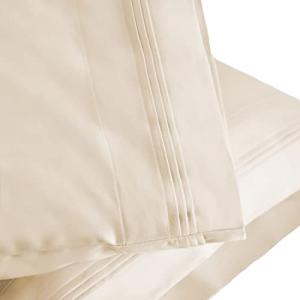 SUPERIOR 1000 Thread Count Egyptian Cotton Pillowcase Set, Pillow Covers for All Pillows and Sleepers, Soft Pillowcases for Bed Fashion, Basics, Large Cases, 2-Piece Set- Standard, Ivory