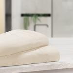 SUPERIOR 1000 Thread Count Egyptian Cotton Pillowcase Set, Pillow Covers for All Pillows and Sleepers, Soft Pillowcases for Bed Fashion, Basics, Large Cases, 2-Piece Set- Standard, Ivory