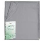 California Design Den Luxury King Size Flat Sheet Only - 100% Cotton, 600 Thread Count, Soft and Breathable Top Sheet, Sateen Weave, Hotel Quality, Featuring Foot Side Indicator - Mist Grey