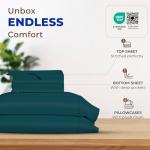 THREAD SPREAD 100% Egyptian Cotton Queen Size Sheet Set - 4 PC 600 Thread Count Egyptian Cotton Sheets Set for Queen Size Bed (Teal), Soft, Cooling, Luxury Hotel 16" Deep Pocket Sateen Bedsheet