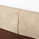 Levtex Home Queen Size Faux Linen Dust Ruffle, 16-inch Drop with Box Pleat