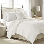 Levtex Home Queen Size Faux Linen Dust Ruffle, 16-inch Drop with Box Pleat