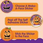 JOYIN 36 PCS Halloween Pumpkin Stickers, Party Favor for Kids, Art Crafts Party Supplies, Pumpkin Decorating Face Sticker Sheets with 9 Designs, Halloween Goodies Classroom Activities Games