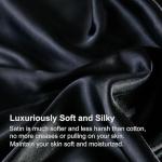 Black Silky Comforter Set Satin Queen Bed in a Bag 8 Pieces Luxury Hotel Silky Bedding with 1 Comforter, 1 Flat Sheet, 1 Fitted Sheet, 4 Pillowcases, 1 Cushion Cover (Queen, Black)