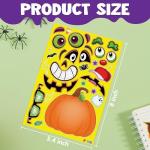JOYIN 36 PCS Halloween Pumpkin Stickers, Party Favor for Kids, Art Crafts Party Supplies, Pumpkin Decorating Face Sticker Sheets with 9 Designs, Halloween Goodies Classroom Activities Games