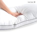 LANE LINEN Bed Pillows Standard Size Set of 2, Medium Soft Support Gusseted Hotel Pillows, Down Alternative Standard Pillow for Side Sleepers, Machine Washable, Comfortable for Quality Sleep - White