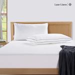 LANE LINEN Bed Pillows Standard Size Set of 2, Medium Soft Support Gusseted Hotel Pillows, Down Alternative Standard Pillow for Side Sleepers, Machine Washable, Comfortable for Quality Sleep - White