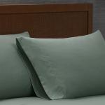 London Fog Garment Washed Solid Sheet Set Green Microfiber 3-Piece Twin XL Sheet Set, Solid Themed, Deep Pocket, Adult and Teen, Oeko-TEX Certified