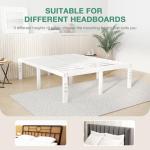Novilla Queen Size Bed Frame, 14 Inch Metal Platform Bed Frame Queen Size with Storage Space Under Bed, Heavy Duty Steel Slat Support, Easy Assembly, No Box Spring Needed, White
