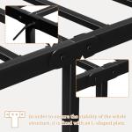 VECELO Queen Size Bed Frame, Metal Bed Platform with Headboard, Sturdy Steel Slats Support, No Box Spring Needed/Noise-Free,Easy Assembly, Black