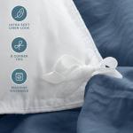 Bare Home Microfiber Duvet Cover Set - Ultra Soft Washed Microfiber - King/California King - Linen-Like Look - Easy Care - Breathable Fabric - Our Softest Duvet Cover Set (King/Cal King, Bering Sea)