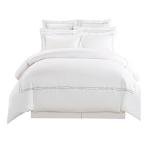 Superior Lorenz Cotton 200 Thread Count Duvet Cover Set, Soft Comforter Covers, Bedroom Essentials, Embroidered Infinity Border, Includes 1 Duvet Cover with Button Closure, 2 Pillow Shams, Full/Queen