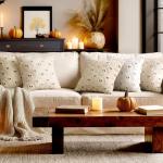 MIULEE Halloween Pillow Covers Cute Ghost Spooky Throw Pillows Set of 2 Soft Plush Faux Fur Decorative Cushion Covers for Couch Sofa Bed Porch Living Room Halloween Decor 18x18 inch Beige