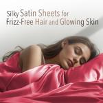 AL AHMEDANI LINEN Pink Satin Queen Size - 1 Fitted Sheet, 1 Flat Sheet, 2 Pillowcases - Queen King Sheet Set - Deep Fitted Queen Extra Deep Pocket