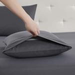 Clara Clark RV Queen Sheets, 6 Piece RV Sheets Set - Hotel Luxury Sheets for RV Bunks, Super Soft Bedding Set, Short Queen,Charcoal Gray