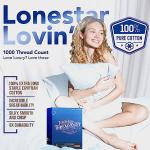 TEXAS LINEN CO. 100% Egyptian Cotton Fitted Sheet King Size - 1000-Thread-Count King Size Fitted Sheet Only, Extra Soft, Cooling, 16" Deep Pocket Luxury Sateen Weave Bottom, Hotel Quality - Sand