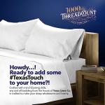 TEXAS LINEN CO. 100% Egyptian Cotton Fitted Sheet King Size - 1000-Thread-Count King Size Fitted Sheet Only, Extra Soft, Cooling, 16" Deep Pocket Luxury Sateen Weave Bottom, Hotel Quality - Sand