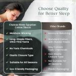 100% Cotton Sheets King Size Sheets Set with Fitted Sheet & Pillowcase Sets, 800 Thread Count Sateen Weave 4 piece Deep Pocket King Sheet Set, Soft & Comfy Naturally Cool Luxury Bedding- Charcoal