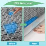 Lunsing Waterproof Queen Mattress Protector, Soft Breathable and Noiseless Queen Size Mattress Pad Cover with 6-18 in Deep Pockets,Gray
