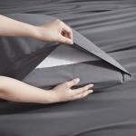 Nestl Extra Deep Queen Sheet Set - 6 Piece Breathable & Cooling Sheets - Hotel Luxury Bedding Set w/18-24 Inch Extra Deep Pockets - Easy & Secure Fit - Super Soft, Wrinkle Free & Comfy - Dark Gray